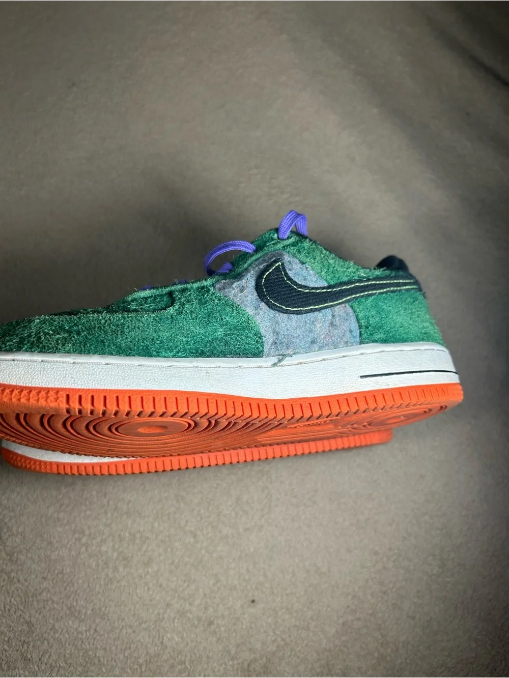 Nike Air Force 1 LV8 NN GS Shoes Youth 2.5Y Green Purple Orange DQ7588-300